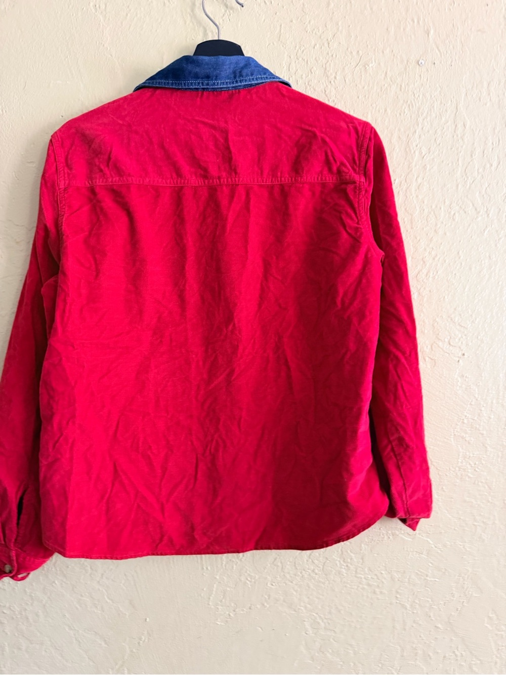 Cabin Creek Red Shirt with Denim Trim - Picture 3 of 4